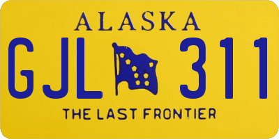 AK license plate GJL311