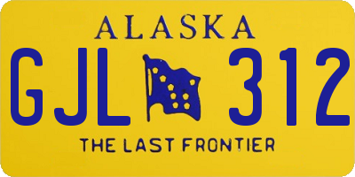 AK license plate GJL312