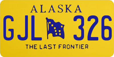 AK license plate GJL326
