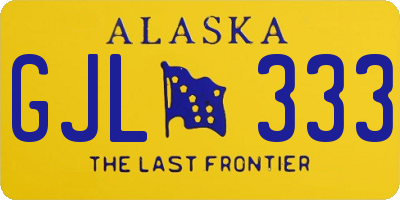 AK license plate GJL333