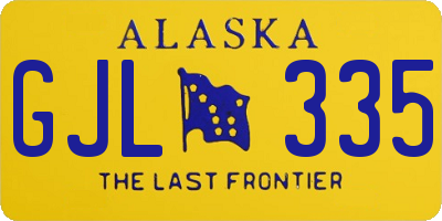 AK license plate GJL335