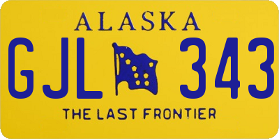 AK license plate GJL343