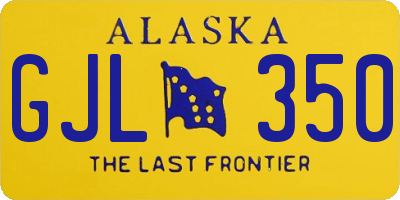 AK license plate GJL350