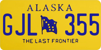 AK license plate GJL355