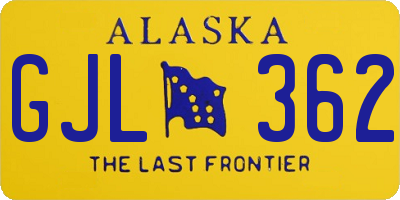 AK license plate GJL362
