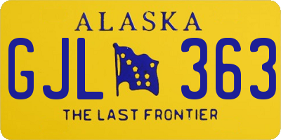 AK license plate GJL363