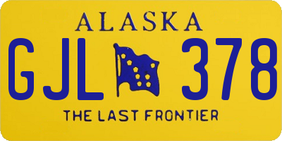 AK license plate GJL378