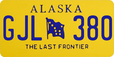 AK license plate GJL380