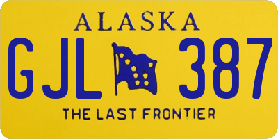 AK license plate GJL387