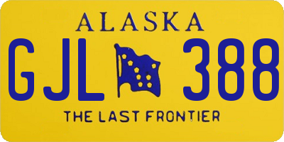 AK license plate GJL388