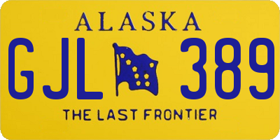AK license plate GJL389