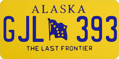 AK license plate GJL393