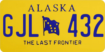 AK license plate GJL432