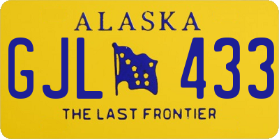 AK license plate GJL433