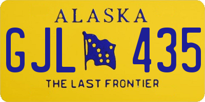 AK license plate GJL435