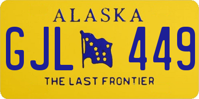 AK license plate GJL449