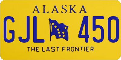 AK license plate GJL450