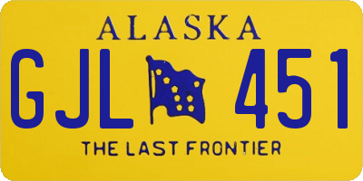 AK license plate GJL451