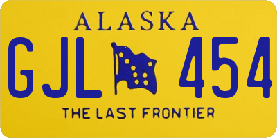 AK license plate GJL454