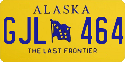 AK license plate GJL464