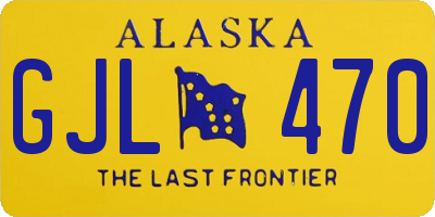 AK license plate GJL470