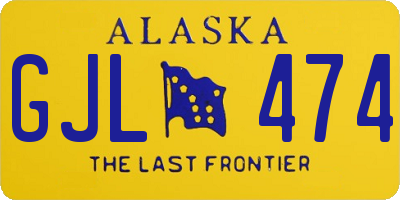AK license plate GJL474
