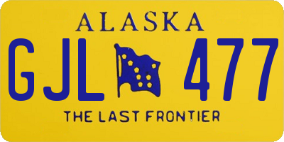 AK license plate GJL477