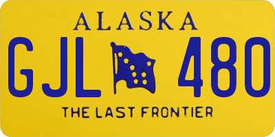 AK license plate GJL480