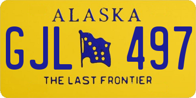 AK license plate GJL497