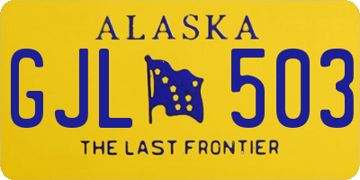 AK license plate GJL503
