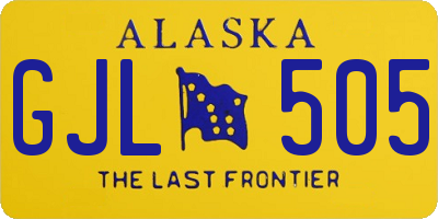 AK license plate GJL505