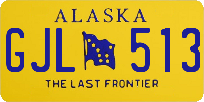 AK license plate GJL513