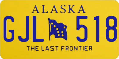 AK license plate GJL518