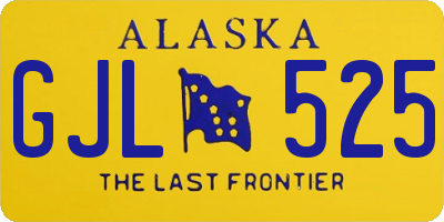 AK license plate GJL525