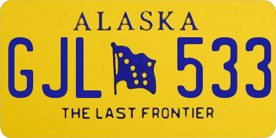 AK license plate GJL533