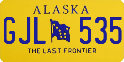 AK license plate GJL535