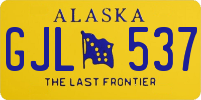 AK license plate GJL537
