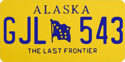 AK license plate GJL543