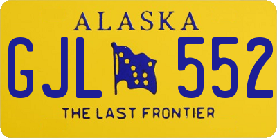 AK license plate GJL552
