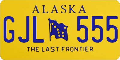 AK license plate GJL555