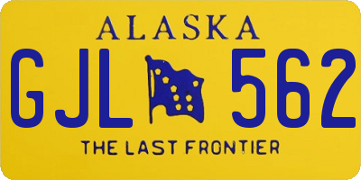 AK license plate GJL562
