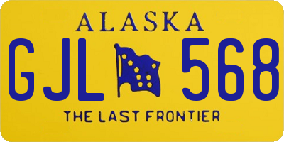 AK license plate GJL568