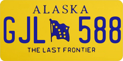 AK license plate GJL588