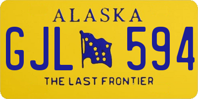 AK license plate GJL594