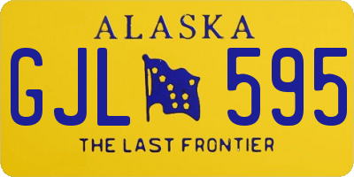 AK license plate GJL595