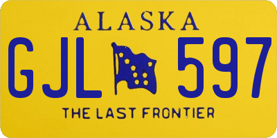 AK license plate GJL597