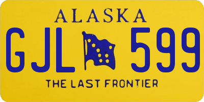AK license plate GJL599