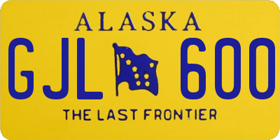 AK license plate GJL600