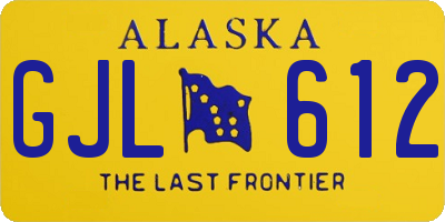 AK license plate GJL612