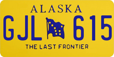 AK license plate GJL615